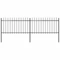 Produktbild: Gartenzaun mit Spears Top 3,4x1 m Stahl schwarz