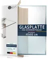 Produktbild: bijon Glasplatte Tisch ESG Sicherheitsglas Rechteck - Für Esstisch, Couchtisch, Gartentisch, Schreibtisch, Bodenplatte, Funkenschutz, Kaminschutz - Glasplatte 40x60 cm oder 60x40 cm