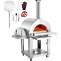 Produktbild: VEVOR Dual-Fuel-Pizzaofen für den Außenbereich, tragbarer 558mm Pizzaofen, pellet- und gasbetriebener Outdoor-Pizzaofen mit verdicktem Cordierit-...