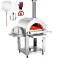 Produktbild: VEVOR Pizzaofen für den Außenbereich tragbarer 558mm Pizzamaker, pellet- und gasbetriebener Outdoor-Pizzaofen mit verdicktem Cordierit-Pizzastein, für Camping und Garten