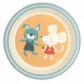 Produktbild: sigikid 4 Freunde Teller Hase und Maus Yellow Speiseteller Kinder Gelb Ø 21.5 cm