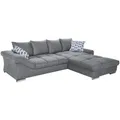 Produktbild: Ecksofa - silver - Microfaser - inklusive Kissen