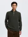 Produktbild: Selected Troyer SLHDANE LS KNIT STRUCTURE HALF ZIP NOOS Baumwolle, regular fit