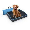 Produktbild: Bestlivings Tierbett Faltbares Haustierbett, Polyester, Haustierkorb für Hunde u. Katzen tragbares Hundebett Hundekorb blau|schwarz 80 cm x 60 cm