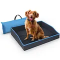 Produktbild: Bestlivings Faltbares Haustierbett für Kleine Hunde und Katzen - Blau - (80cm x 60cm) Reisebett - tragbares Hundebett mit stabilem Rahmen