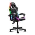 Produktbild: GXTrust 704 Roniq Gaming Stuhl LED, 178 Farben und Effekten, Gepolsterte Armlehnen, Verstellbare Höhe und Rückenlehne, Gaming Chair Schreibtischstuhl mit RGB-Beleuchtung, Schwarz