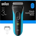 Produktbild: Braun Series 3 3040 Black/Blue Rasierer 735865 Akku (735865)