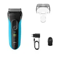 Produktbild: BRAUN 3040 (2025) Rasierer Series 3 Schwarz/Blau (MicroComb-Technologie)