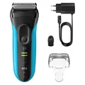 Produktbild: BRAUN 3040 (2025) Rasierer Series 3 Schwarz/Blau (MicroComb-Technologie)