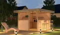 Produktbild: weka Holzpavillon Gartenlaube 657 Gr.2, Set mit 2 Rückwänden, Tresenwand und Treseneingang
