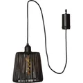 Produktbild: STAR Twine LED Pendel Leuchte Lampenschirm Rattan schwarz IP44 Batterie + Timer
