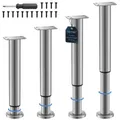 Produktbild: VETIN 4 Stück Möbelfüße Verstellbar, Möbelfüße Höhenverstellbar 20-37cm, Metall Edelstahl Möbelbeine, Möbelbeine für Schrank Fernsehschrank Bett Sofa Nachttisch Lehrstuhl Badezimmerschrank