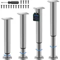 Produktbild: Verstellbare Möbelfüße Edelstahl, 20-37cm, Set of 4, modern, höhenverstellbar