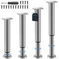 Produktbild: 4 Stück Möbelfüße Verstellbar, Möbelfüße Höhenverstellbar 2037cm, Metall Edel...