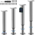 Produktbild: Möbelfüße verstellbar Edelstahl modern 20-37cm Möbelbeine Set 4