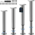 Produktbild: Möbelfüße Verstellbar 20-37cm Edelstahl 4er Set für Schrank Sofa Bett Nachttisch