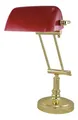 Produktbild: Sea-Club Bankerlampe Bankerleuchte Messing & Glas H=43cm rot