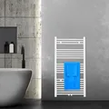 Produktbild: VILSTEIN® Badheizkörper [115x60cm] - Handtuchheizkörper Elektrisch Nutzbar - Handtuchtrockner Badezimmer - Handtuch Heizkörper Bad mit Seitenanschluss - Handtuchheizung - Wandheizkörper (Weiß)
