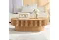 Produktbild: WILLIAMSPACE Couchtisch Neo Ovaler Couchtisch mit geriffeltem Design,Moderner Wohnzimmertisch (1 St), Maße ca.: B111 x T63 x H35 cm