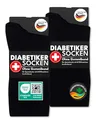 Produktbild: sockenkauf24 Diabetikersocken ohne Gummi & ohne Naht 97% Baumwolle (6 Paar) Diabetiker Socken mit Komfortbund für Damen & Herren 26807 WP (Schwarz 43-46)