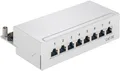 Produktbild: Goobay CAT 5e Mini/Desktop Patch Panel, 8 Port, (1 HE) - STP geschirmt, Grau