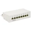 Produktbild: CAT.5e 8-Port mini Patchpanel LSA Leiste Patchfeld Wand-/Desktop Montage STP