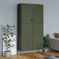 Produktbild: Kleiderschrank Olivgrün 90x50x180 cm Stahl - Vidaxl