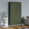 Produktbild: vidaXL Kleiderschrank Olivgrün 90x50x180 cm Stahl
