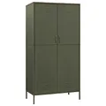 Produktbild: vidaXL Kleiderschrank Olivgrün 90x50x180 cm Stahl