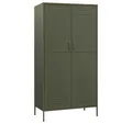 Produktbild: vidaXL Kleiderschrank Mehrzweckschrank Olivgrün 90x50x180 cm Stahl