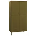 Produktbild: Kleiderschrank Spind Olivgrün 90x50x180 Cm Stahl
