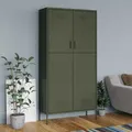 Produktbild: vidaXL Kleiderschrank, Olivgrün, 90 x 50 x 180 cm, Stahl