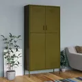 Produktbild: Kleiderschrank Olivgrün 90x50x180 cm Stahl