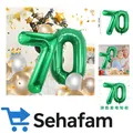 Produktbild: Festlicher 70. Geburtstagsballon in Grün - Fliegt mit Helium für große Freude