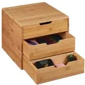 Produktbild: Relaxdays Schreibtisch Organizer 3 Schubladen Hellbraun