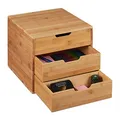 Produktbild: Relaxdays Schreibtisch Organizer Bambus Ablage, natur
