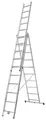 Produktbild: Hymer Alu Pro Allzweckleiter, dreiteilig, 3x10 Sprossen, Länge 2,85 / 6,50 m, Reichhöhe 5,33 / 7,31 m, Gewicht 16,9 kg
