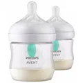 Produktbild: Avent Natural Response 2 Baby-Flaschen mit AirFree-Ventil 125 ml 0 Monate und Me