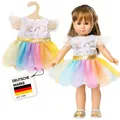 Produktbild: 2850 - Kleid für Puppen im Einhorn Henri Design, Größe 35 - 45 cm