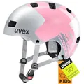 Produktbild: uvex Kid 3 - robuster Fahrradhelm für Kinder - individuelle Größenanpassung - waschbare Innenausstattung - Silver-rosé - 51-55 cm