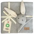 Produktbild: Babydecke DIKOS® Babydecke SCHMUSE-HASE Baby Geschenk Mädchen Junge Geschenkset, DIKOS, Geschenk zur Geburt, PREMIUM Qualität, 100 % BIO Baumwolle, nachhaltig grau