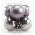 Produktbild: Trendline - Weihnachtskugeln aus Glas Ø80mm 6 Stk warmgrau Christbaumkugeln Xmas