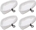Produktbild: Waschbar Langlebig Ersatztücher Dampfbesen 4er Pack Dampfbesen Ersatzpads für...
