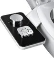 Produktbild: Bidet Aufsatz - SAMODRA Nicht Elektrisch Bidet Toilettenaufsatz mit Einziehbare selbstreinigende Doppeldüsen,Front- und Heckreinigung,Einstellbarer Druckschalter für Kaltes Wasser