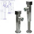 Produktbild: 2x Stützfuß für Anhänger Ausdrehstützen Schwenkstützen Heckstützen 1300kg 1,3t