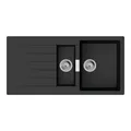 Produktbild: hansgrohe Einbauspüle S520 m Tropffl, 980x480mm, 2 B, graphitschw.