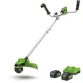Produktbild: Greenworks 48V (24V x 2) Freischneider mit Fahrradgriff 38cm - 2x 4Ah Akkus