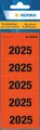 Produktbild: 1685 Jahreszahlen Aufkleber 2025 für Ordner 100 Stück 60 x 26 mm 5 pro Bogen ...