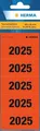 Produktbild: HERMA 1685 Jahreszahlen Aufkleber 2025 für Ordner, 100 Stück, 60 x 26 mm