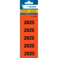 Produktbild: 100x HERMA Jahresschild Jahreszahlen 2025 Ordnerschild Papier rot 1685